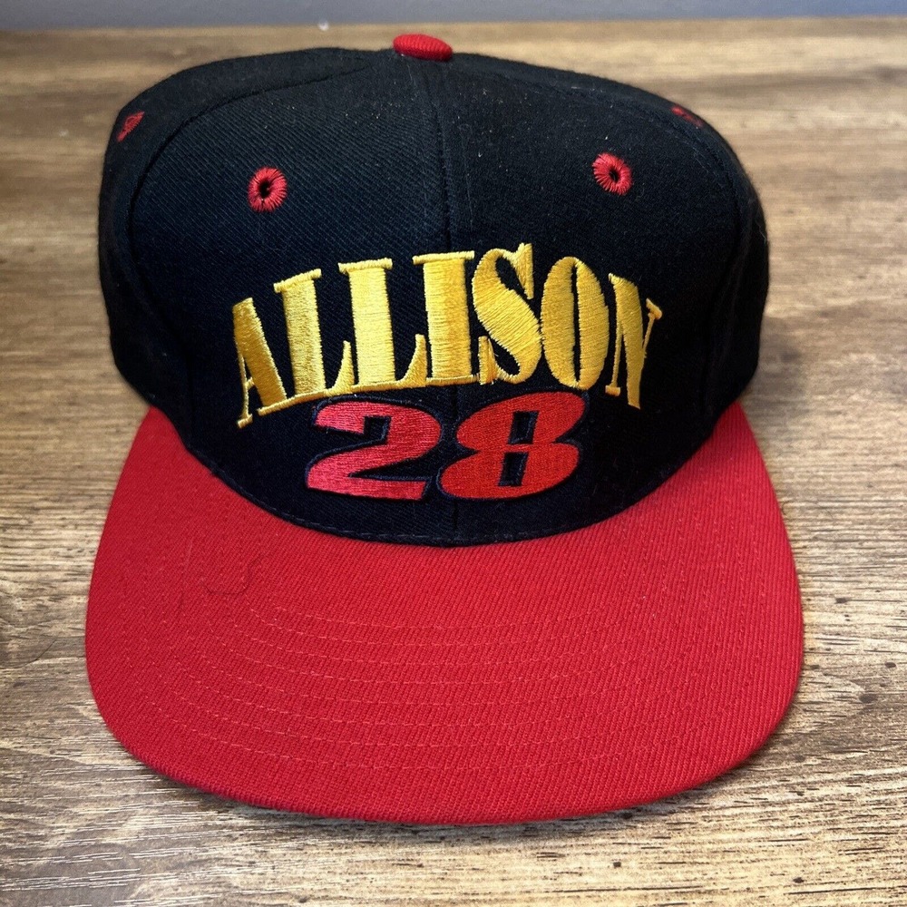 Vintage Davey Allison NASCAR Number 28 Snapback Hat Trucker Embroidered